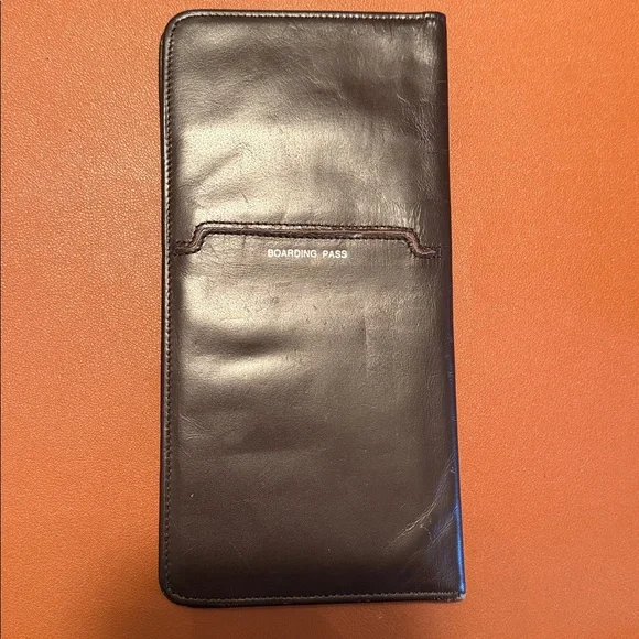 Leather Travel Wallet Organizer in Dark Brown - Picture 2 of 8